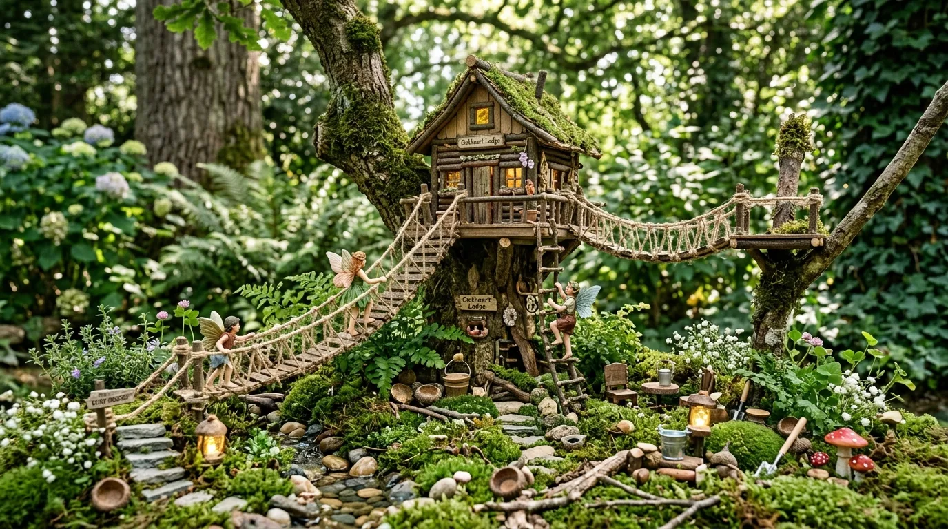 Fairy Garden With Repeated Decorative Details